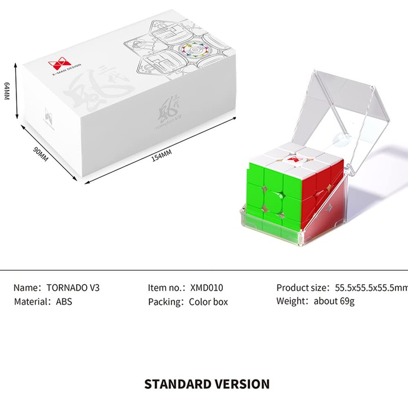 Taolele QY X-Man Tornado Speed Cube V3M Magnetic 3x3 Standard
