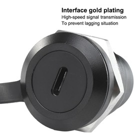 Greluma USB 3.1 Type C Coupler for Panel Mounting, Female to Female, USB C Feed-Through Converter Adapter with Dust Cap (Pack of 2)