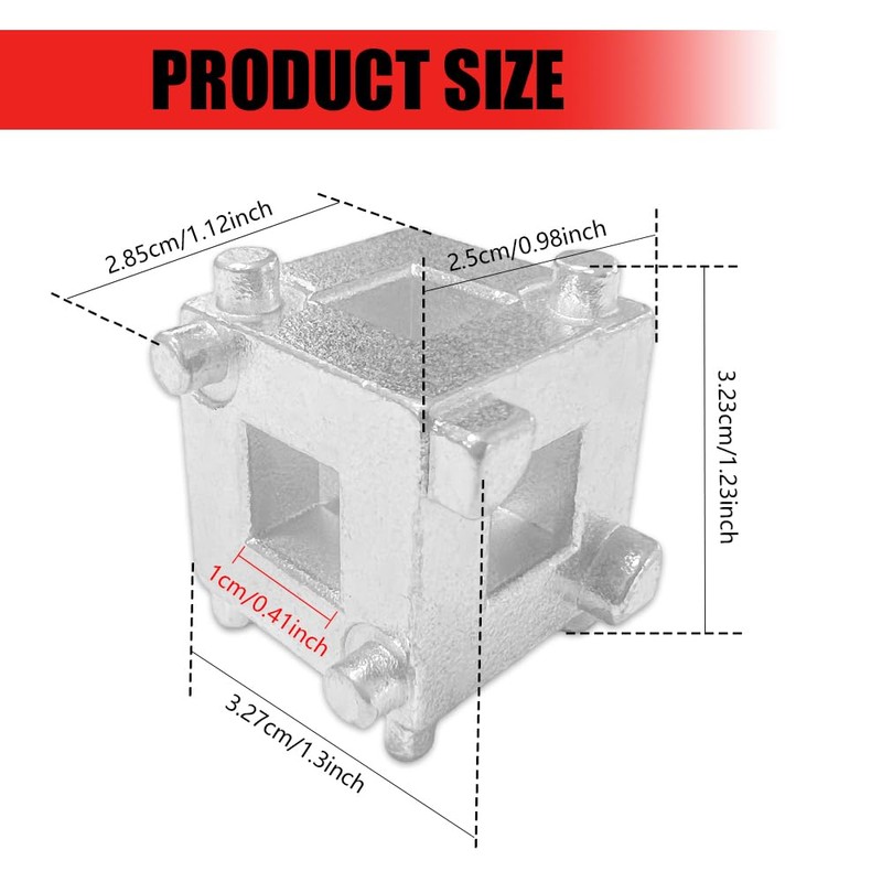 HQRNYP Cube Brake Caliper Compression Tool, Caliper Piston Compressor Tool,