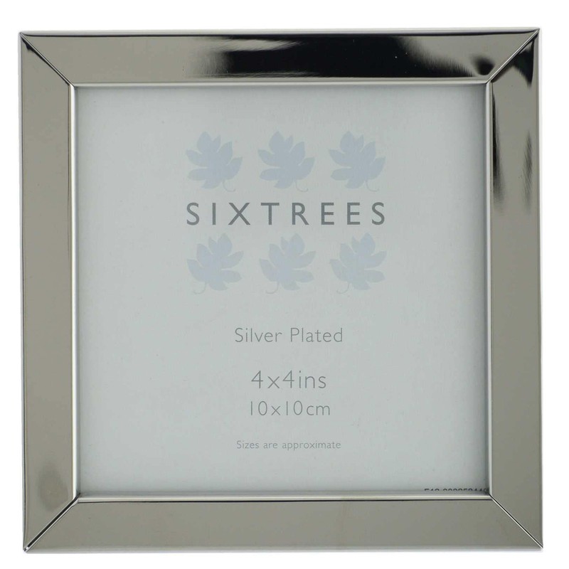 Sixtrees Elite Square Edge Silver Plated 4x4 inch (102x102mm) Photo