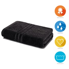Lavea Sauna Towel, 80 x 200 cm, Terry Series Elena, Black