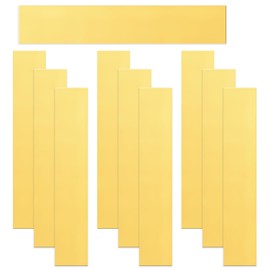 Keadic 10Pcs Brass Strip, Brass Shim Stock Assortment Metal Brass Sheet, 6'' Length,1''Width, 0.004'' Thickness (6 x 1 Inch)