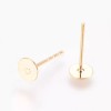 Unbranded 10 pcs Brass Real 18k Gold Plated Earring Posts/Studs