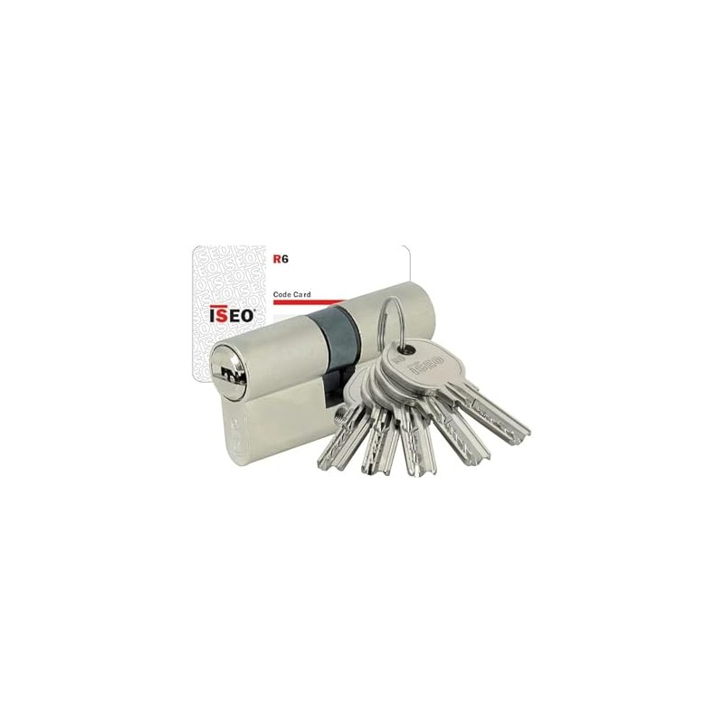 Cylinder ISR6 30x80 5 Keys 6 Pins Nickel-Plated Brass Iséo