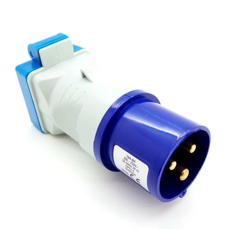 16 Amp Plug to 13 Amp Socket Converter Adaptor Compact
