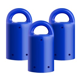 MagnetPal 3 pack Heavy-Duty Neodymium Anti-Rust Magnet, Best for Magnetic Stud Finder / Key Organizer / Indoor and Outdoor Multi Uses, Blue with Key Ring (SP-MPM3BL)