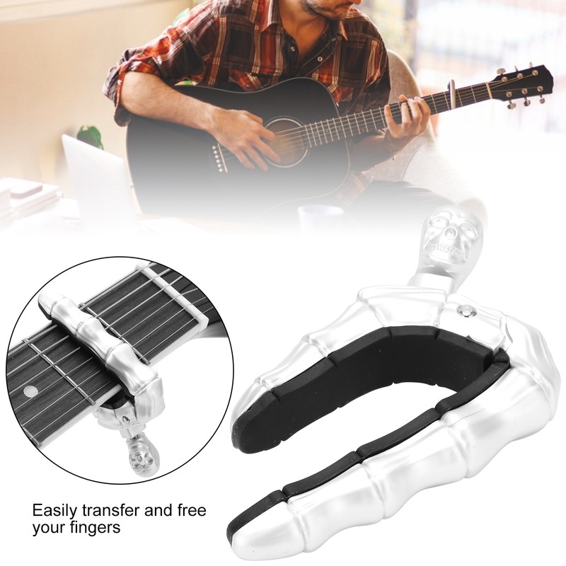 Guitar Capo Ballad Zinc Alloy Silicone Diacritics Skull Musical Instrument