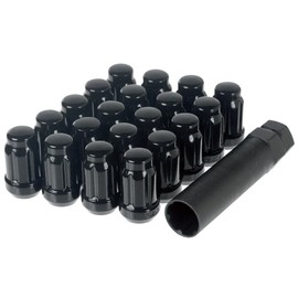 Black Spline Drive Lug Nuts 1/2" 24 piece