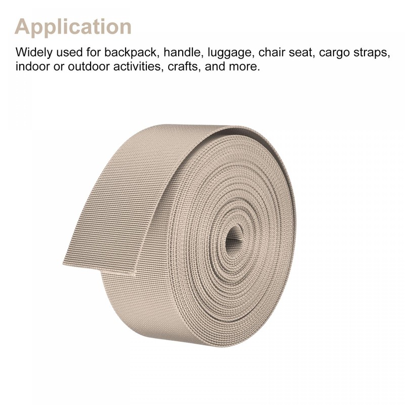 sourcing map Flat Nylon Webbing Strap 2 Inch 10 Yards