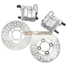CMB Front Brake Calipers &Brake Rotors for Yamaha Bear Tracker 250 YFM250X 2001-2004