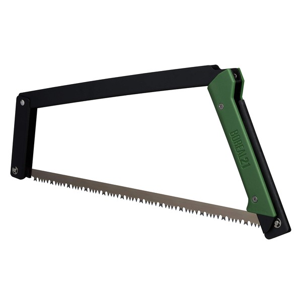 Agawa Canyon - BOREAL21 Folding Bow Saw - Black Frame, Green Handle, All-Purpose Blade