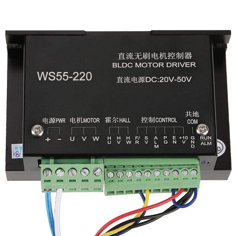 BLDC Motor, Motor Driver Controller WS55-220 DC 48V 500W CNC