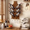 Hoctieon Wine Rack Wall Mounted, 6 Bottles Wood Wine Rack