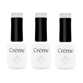 Set 3 Súper Gel Base Esmaltes para Aplicación para Uñas de Gel Creme Colores Surtidos 15ml