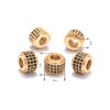 AD Beads Zircon Pave Rhinestones big hole Rondelle Spacer Beads