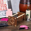 GoFika Can Cooler Holder Foam Insulator Sleeves Dispenser Wood Engraved