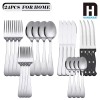 Unbranded 48-Pieces Stainless Steel Flatware Set with Steak Knives -