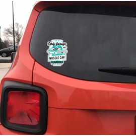 Dirty Garage Muscle Car 6-Inch Vinyl Decal Sticker for Laptops, Water Bottles, Cars, Notebooks, and More – Durable, Waterproof, Weather-Resistant, Easy to Apply, and Long-Lasting