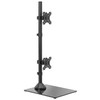 VIVO Dual Monitor Desk Stand with Tempered Glass Base, Free-Standing