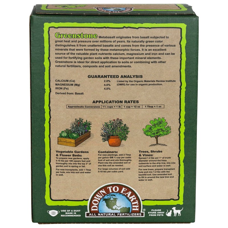 Down to Earth All Natural Greenstone Metabasalt, 5 lb Mineral