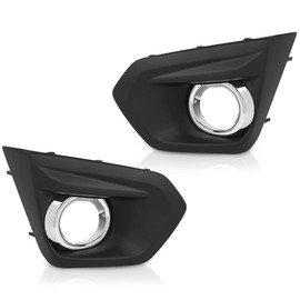 DOTCOM Front Fog Light Bezel W/Chrome Trim, Fit Subaru Impreza 2012 2013 2014, Left and Right Side Pair