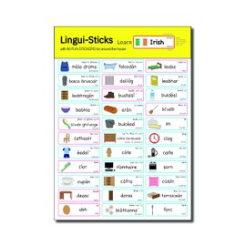 Lingui-Sticks Language Learning Stickers - Educational Stickers to Learn Irish for Kids & Beginners