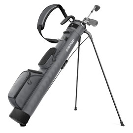 RIOROO Small Golf Bag, Lightweight Golf Stand Bag Mens Golf Bag Portable Par 3 Golf Bag with Cooler Bag, Strap, Multiple Pockets and Stand