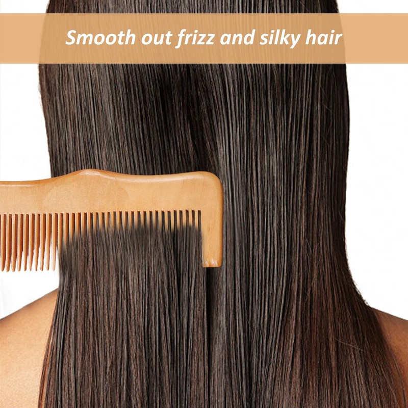 2 Pieces Wooden Massage, Antistatic Design, Acupuncture Massage Comb, Hair