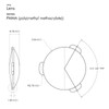 Biconvex Lens Set, Pop-Tech Glass Lens Bi-Convex 34mm Diameter 45mm