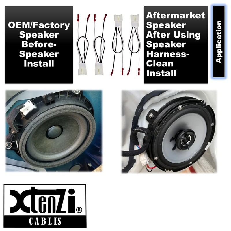 Xtenzi 2 Pair Car Speaker Harness Set Compatible with Ford