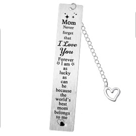 Mom Bookmarks I Love You Mom Gifts from Daughter Son Mom Bookmark Present Keepsakes Mother Mommy Mom Mothers Day Gifts Birthday Gifts Christmas Gifts (Mom Bookmark)