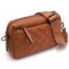 Alldaily Small Triple Zip Crossbody Purse for Women, Leather Phone
