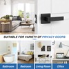 Plustool 8 Pack Matte Black Door Handles, Keyless Interior Door