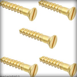 New Pack of 100 Pcs #2 x 5/8" inch Solid Brass Flat Head Slotted WoodMetal Machine Screws Kit Set Warranity by Pr-Merchant