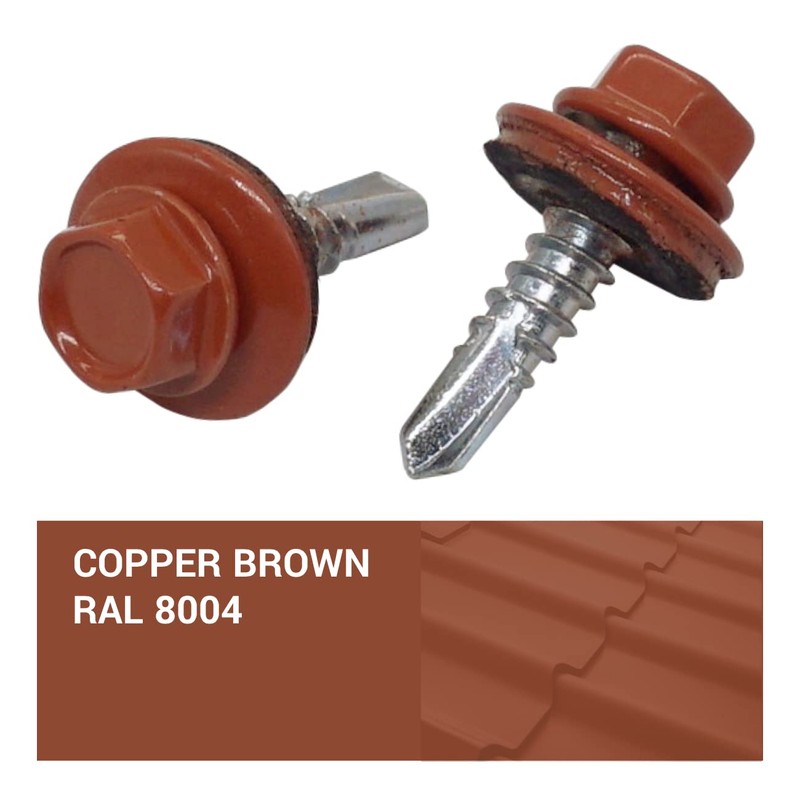 Marcopol Pack of 150 Metal Roofing Screws 4.8 x 19