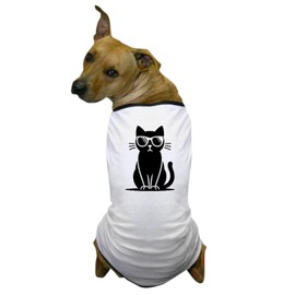 CafePress Black Cat with Sunglasses Dog T Shirt Dog T-Shirt, Pet Clothing, Funny Dog Costume