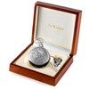 De Walden Godson Christening Engraved St Christopher Pocket Watch Wood