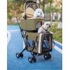 YYW Double Pet Stroller for Small Dogs & Cats -