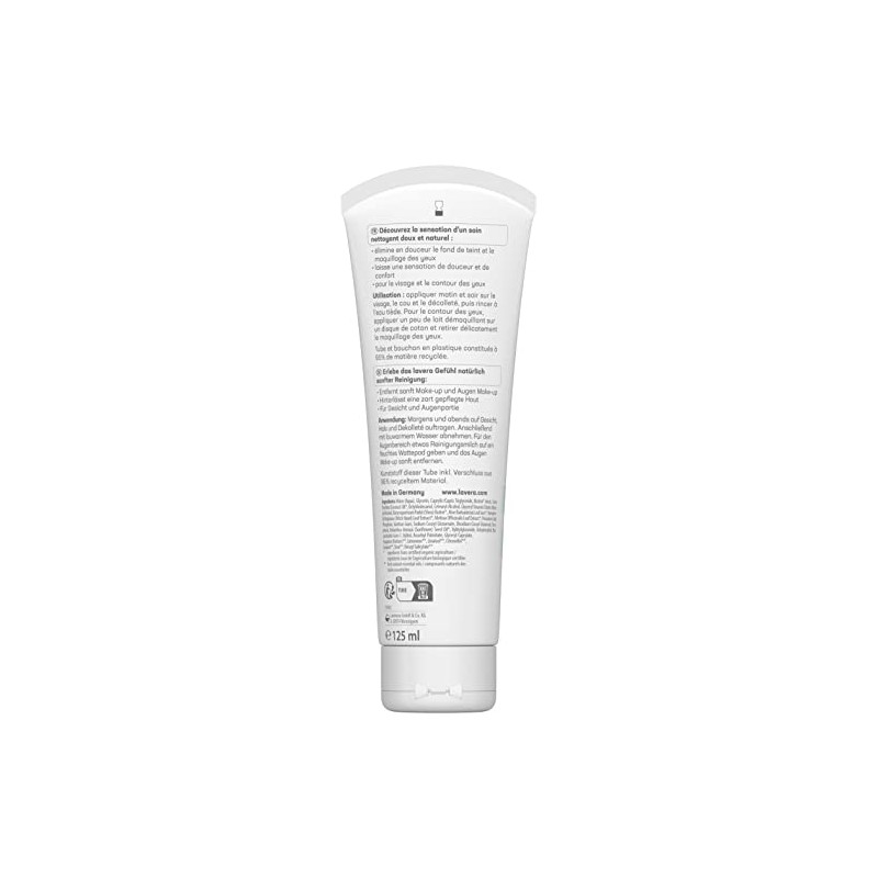 LAVERA Basis Sensitiv Cleansing Milk Organic Plant Ingredients 100% Natural