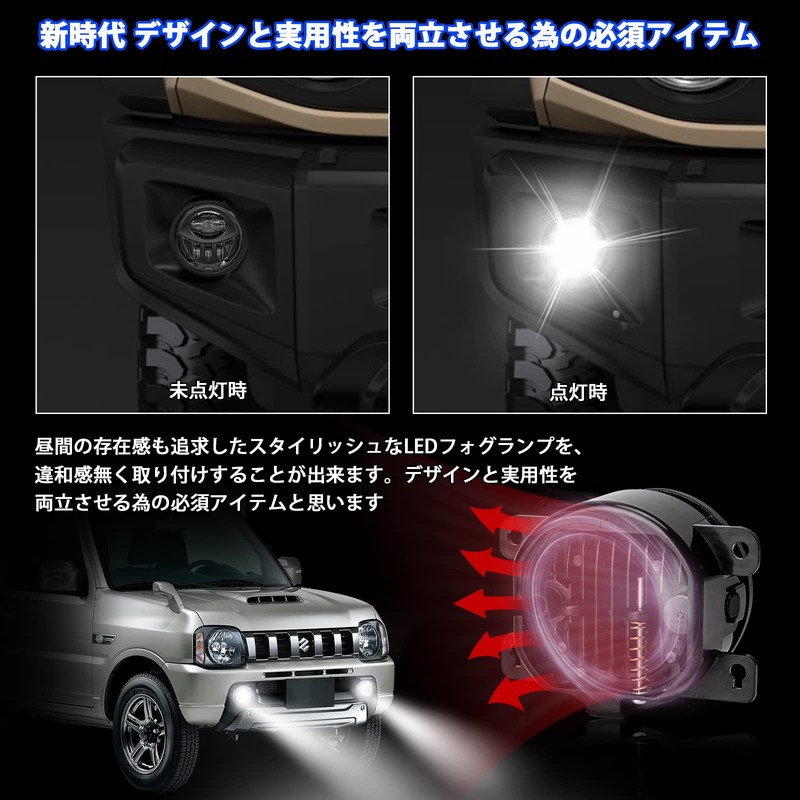 OPPLIGHT Jimny LED Fog Light Unit JB64 Jimny Sierra JB43W/JB74