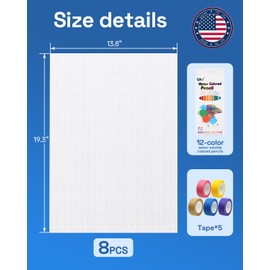 14 Pack 18 Mesh Needlepoint Canvas, 14x19in Cross Stitch Fabric