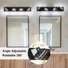 Donrao 30-Inch 4-Light LED Modern Black Bathroom Vanity Light Fixtures