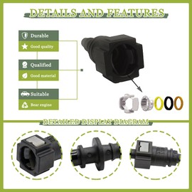 JA&MIU Hose Quick Release Connect Fuel Line Nylon Push-On Quick Release Connector - 7.89mm SAE 5/16 (8mm) Straight in Male&Female