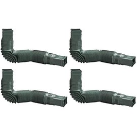 Flex-Drain 85011 Downspout Extension, Green (Four Pack)
