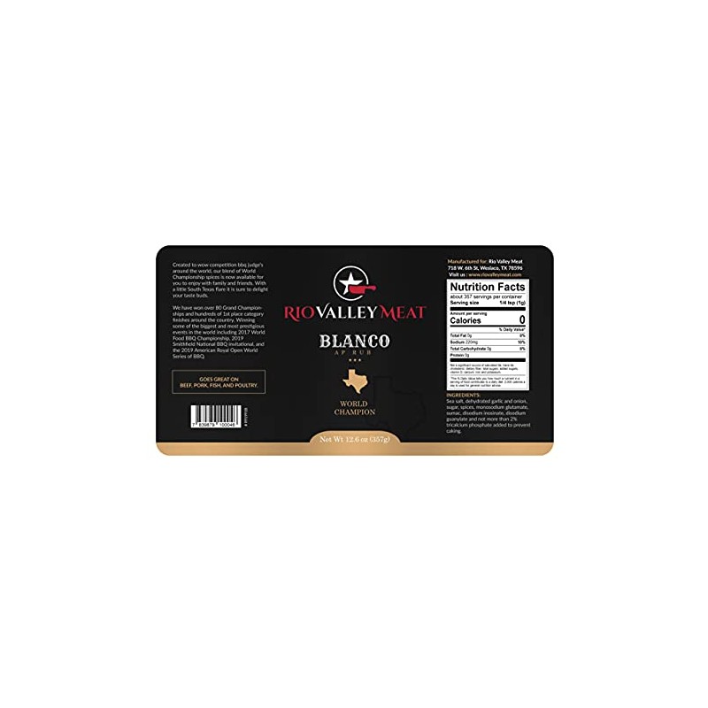 Old World Spices & Seasonings Rio Valley Meat Blanco Award