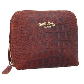 Gusti Leo Leather Cosmetic Bag, Utensil Bag, Wash Bag, Make-Up Bag, Toiletry Bag, Brown Leather