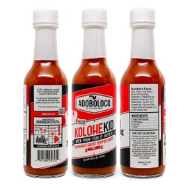 Adoboloco Hot Sauce Fiery Chili Pack (3-Pack) 5oz Spicy Hamajang, Kolohekid, FIYA! FIYA! Extremely Tasty Fiery Chili Pepper Sauce Bundle