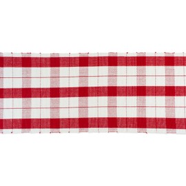 DII Christmas Basics Cotton Holiday Tabletop Collection, Table Runner, 13x72, Red Tinsel
