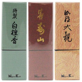 Pack of 20 Gara Daekan Incense, 24 Sunshiken Tsuzama, 24 Special Sandalwood Incense Sticks, Set of 3