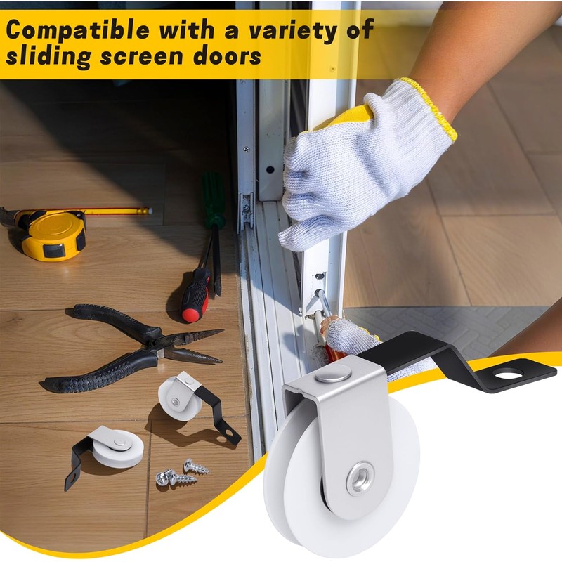 Nkiy Quen 1 Inch Sliding Screen Door Rollers 4 Pcs